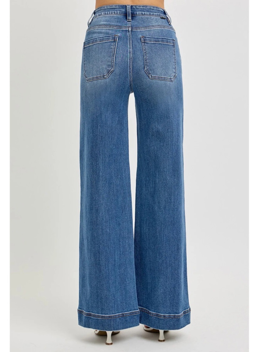 Risen Medium High Rise Front Seam Jeans - Picture 2 of 4